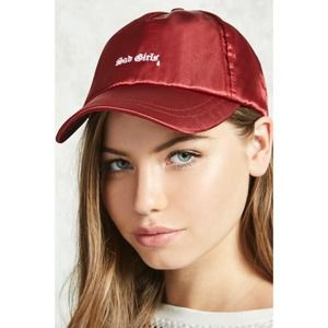 Forever 21‎ Satin Embroidered "Sad Girls" Cap Hat